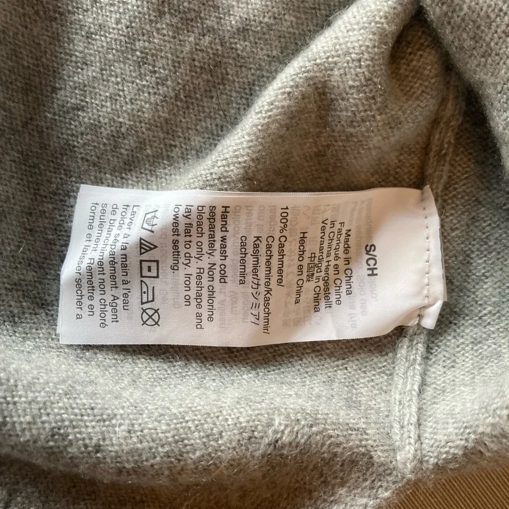 J. Crew Light Gray Crewneck Cashmerr Sweater, Size Small - Picture 5 of 5